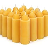 20 Packs Beeswax Lantern Candles for Emergency,12-Hour Burn Time, Natural Beeswax Candles for Outdoor, Camping, Survival, Power Outages, Compatible with Candle Lantern