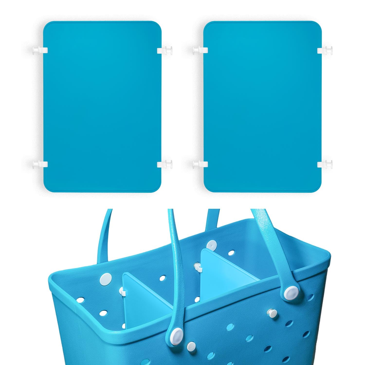 Photo 1 of Mt.Jun 2-Pack Divider Tray for Original L/XL Bogg Bag/Beach Hole Tote, 8.3" x 11.8", Blue
