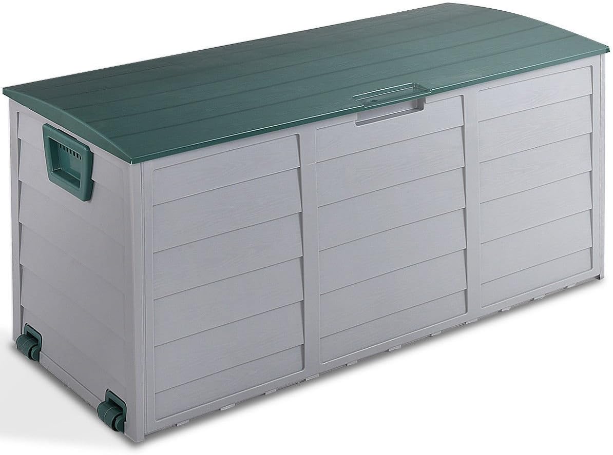 44" Deck Storage Box Outdoor Patio Garage Shed Tool Bench Container 70 Gallon