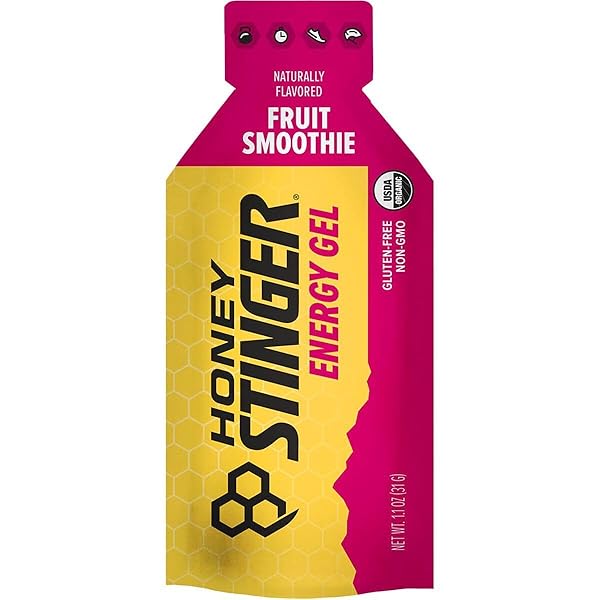 HONEY STINGER ORGANIC ENERGY GELS – 24-PACK FRUIT SMOOTHIE, ONE SIZE