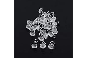 HZTYYIER Bedskirt Pins Upholstery Tacks Headliner Pins Clear Heads Pins for Slipcovers and Bedskirts Home Office Decoration(50pcs)