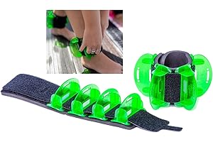 Aqualogix Low Resistance Hybrid Aquatic Training Fin Set - Green | Aquatic Cuffs | Quick Start Guide | Leg Water Weights | Aqua Aerobics, HIIT & Swim Training | Pair (LRPCFIN)