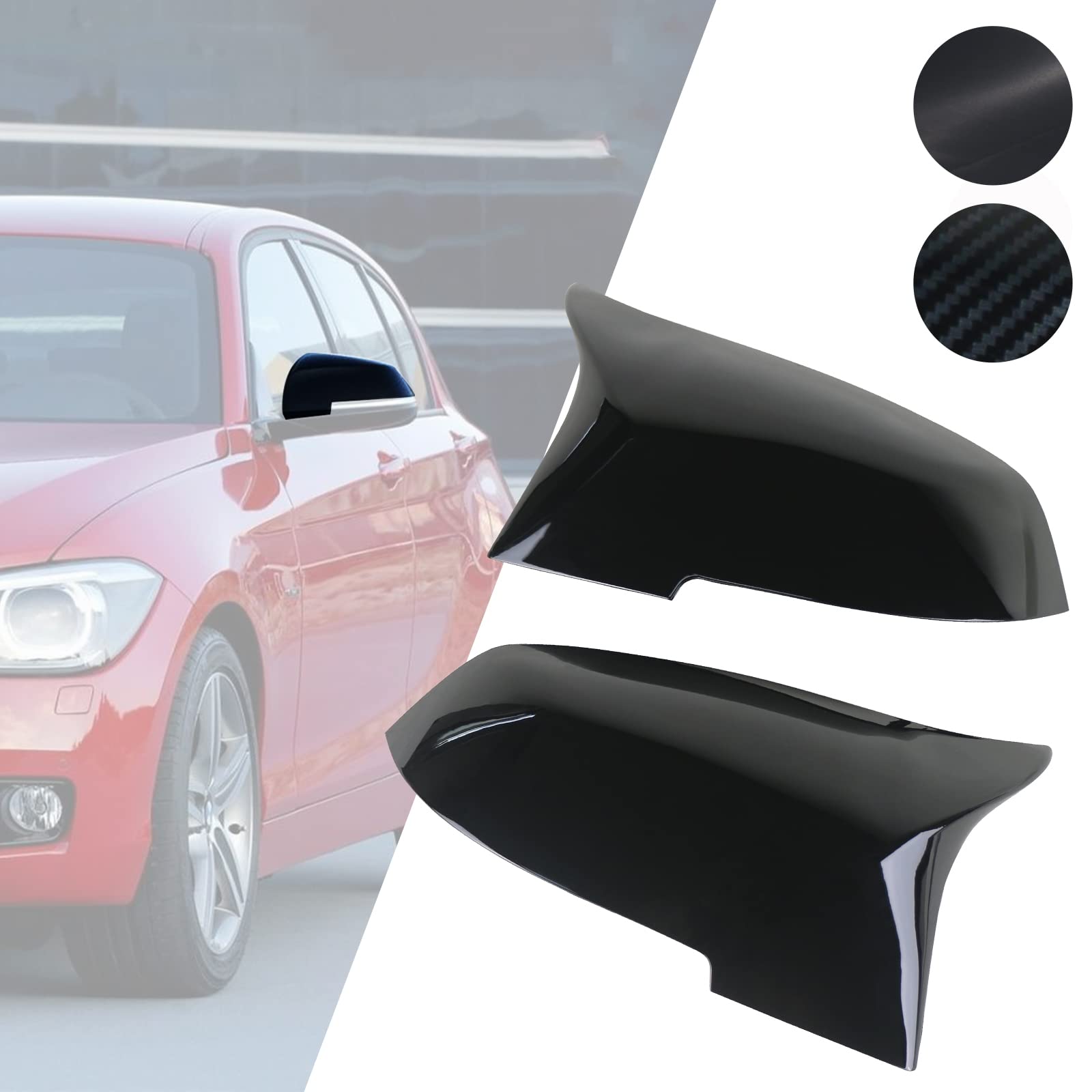 Photo 1 of TQPONLY Door Mirror Cover Cap (Glossy Black) Compatible with BMW F20 F21 F23 F30 F31 F32 F33 F34 F36 F87 M2 X1 E84 Accessories Side View Rearview Housing