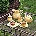 Boston International Embossed Stoneware Honey Pot Jar and Dipper, 2-Piece Set, Honeycomb