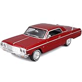 Maisto 1:24 Assembly Line 1964 Chevrolet Impala SS, Metallic Red