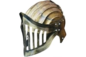 Antique avenue Medieval LARP Armor Dark Souls Inspired Helmet/Knight Metal Helmet., As Pictured, Standard- Fits almost all ad