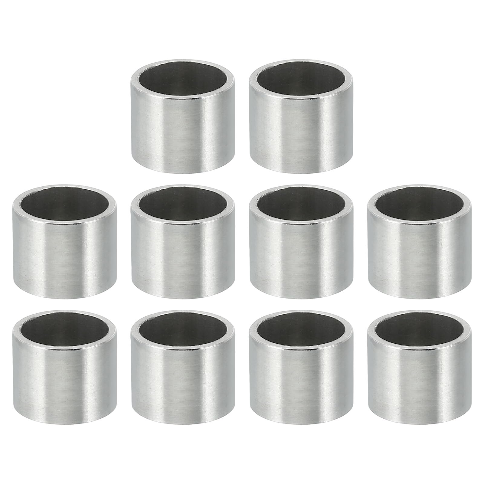 PATIKIL M10 Stainless Steel Spacers, 10 Pcs Metal Spacer Stainless Steel 10.2mm ID x 12mm OD x 10mm L Spacer Screw Standoff Round for 3/8" M10 Screw Bolts