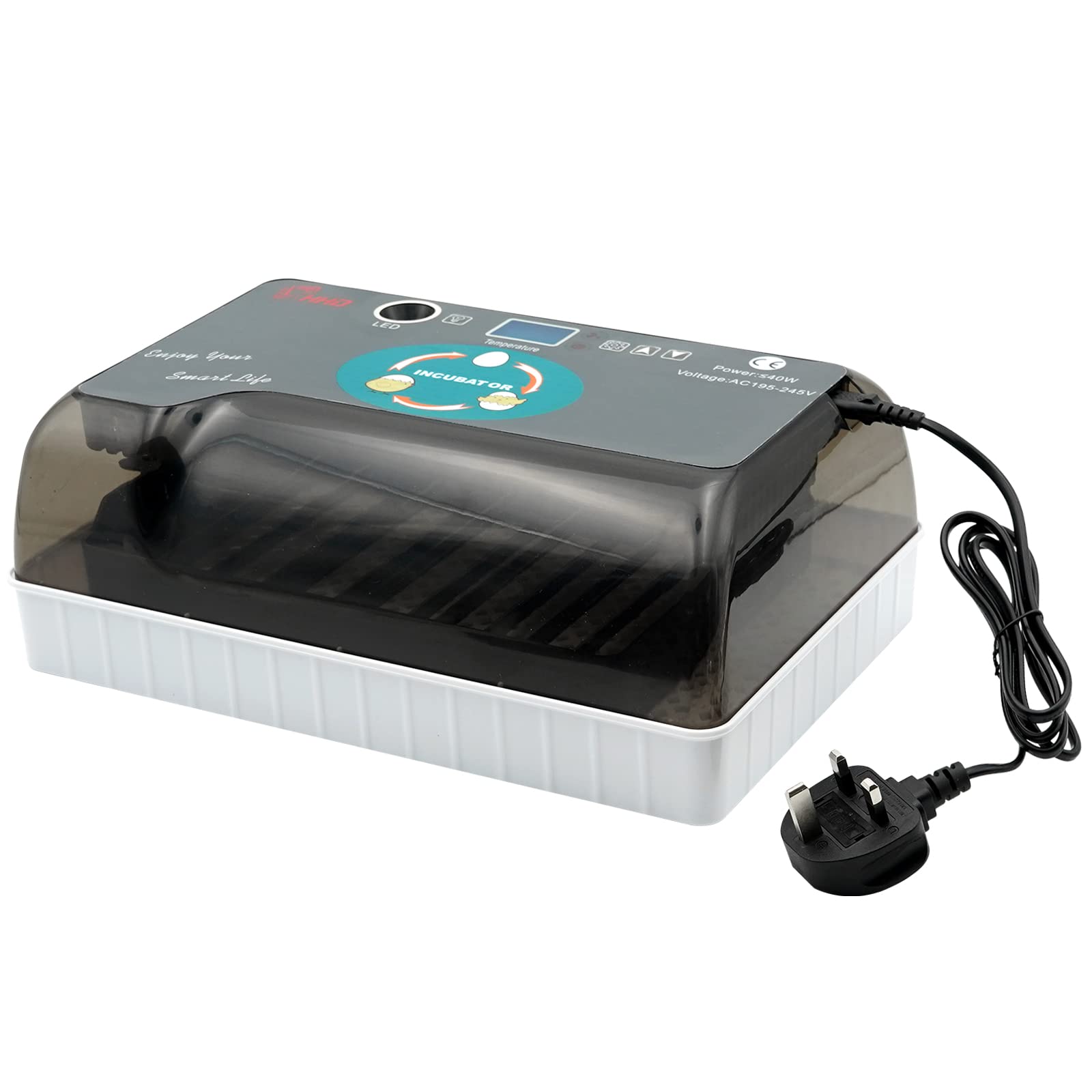 Automatic Digital Egg Incubator 12 Eggs Fully Auto Egg Turning Temperature Control Poultry Hatcher for Chicken Duck Quail Bird Eggs Hatching