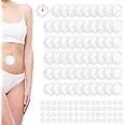 60pcs Castor Oil Wrap for Belly Button, Spunlace Cloth Small Castor Oil Belly Button Pack Wrap Pad Sticker Disposable Self-Adhesive Highly Absorbent Organic Cover Compress Patches(Oils Not Included)