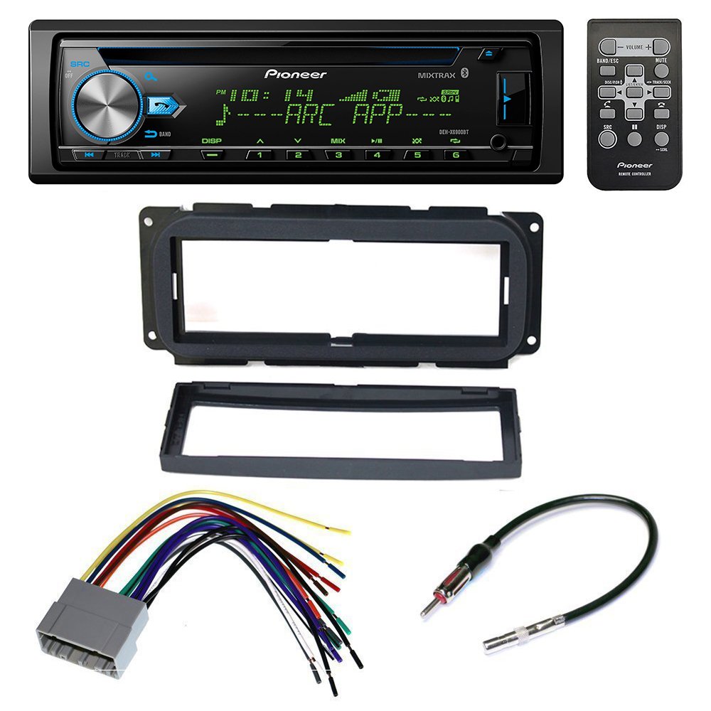 PIONEER CAR STEREO RECIEVER + DASH INSTALL MOUNTING KIT + WIRE HARNESS