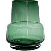 Aoderun Glass Vase for Flowers Handmade Modern Large Flower Vases for Centerpieces Living Room Office Dining&Coffee Table Kitchen Wedding Party 7.5 Inch(Green)
