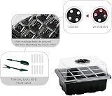 VonLux Seed Trays 10-Pack with Humidity Dome Base 12 Cells Each Propagator view 2