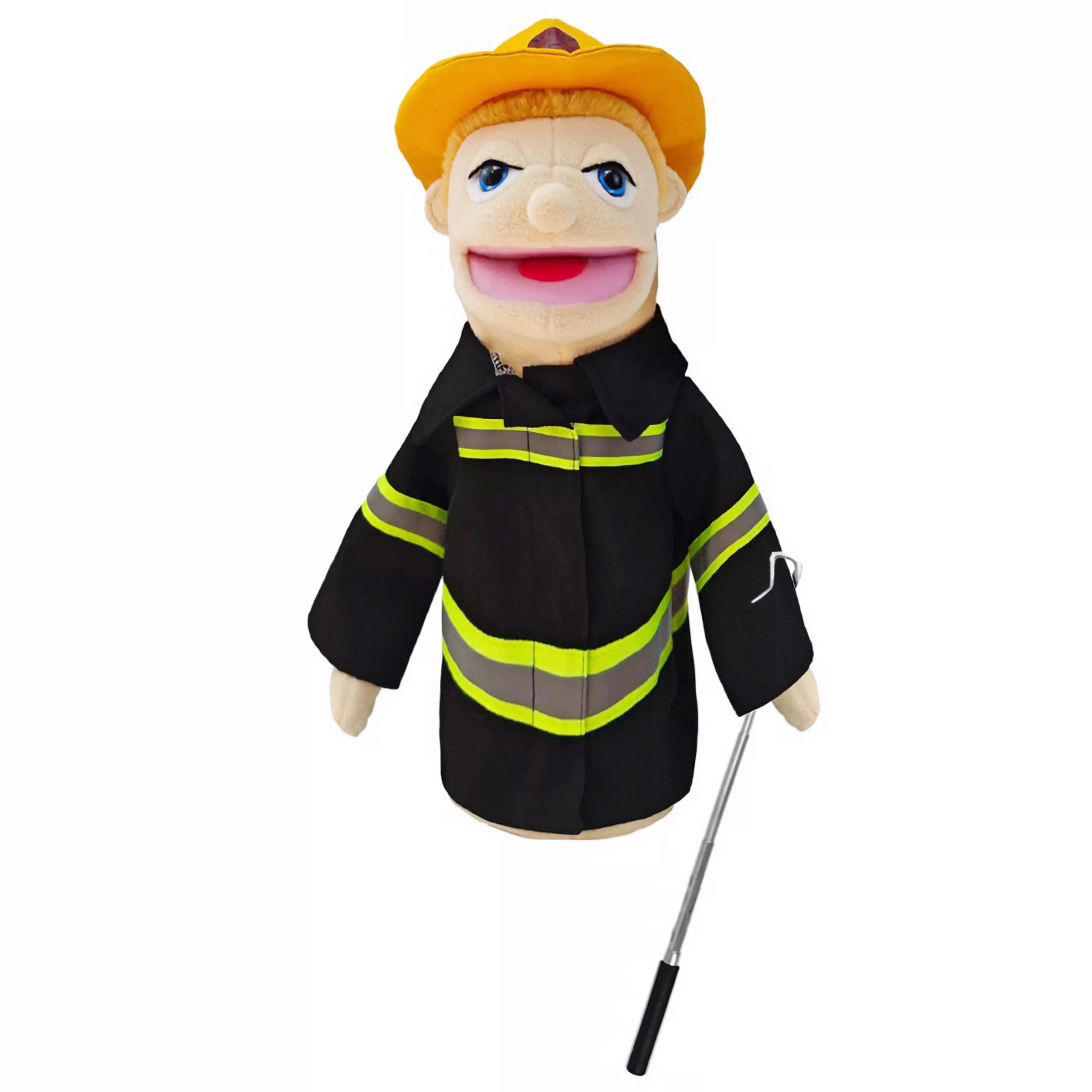 LOMTRATS Theater Hand Puppets for kids,Includes Teacher, policeman, farmer, pirate, detective, etc. with Movable Open Mouths,Perfect for Storytelling,Teaching,Festival Gifts,1 PCS with Joystick