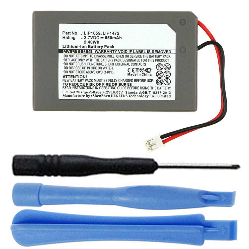 MPF Products LIP1472 LIP1859 Battery Pack Replacement Compatible with Sony PlayStation 3 PS3 SIXAXIS Wireless Controller with Installation Tools