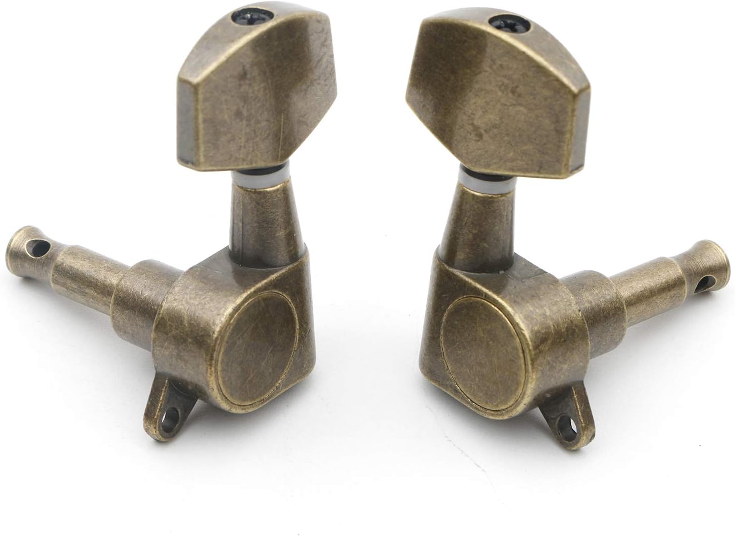 Unxuey Acoustic Guitar Tuning Pegs 3R 3L String Kegs Locking Tuners Knobs Set Machine Heads Buttons Bronze for Electric guitar - Image 4