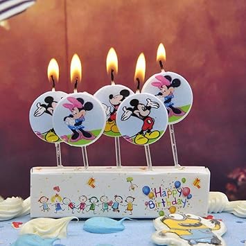 Dytj Candles 1 Set Cartoon Mickey Minnie Minions Voiture Art