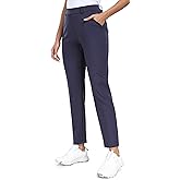 IUGA Stretchy Work Pants for Women 7/8 Ankle Golf Pants Pull On Business Casual Travel Dress Pants with Pockets