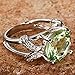 Psiroy 925 Sterling Silver Created Green Amethyst Filled Solitaire Promise Ring Size 8