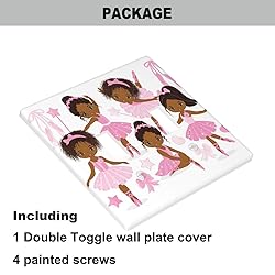Pznen Dancing Ballerina Double Toggle Switch Covers