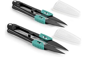 Damita 4.2 inch Sewing Scissors - Wider Handle Thread Snips with Safty Covers - Professional Snips Scissors for Sewing, Quill