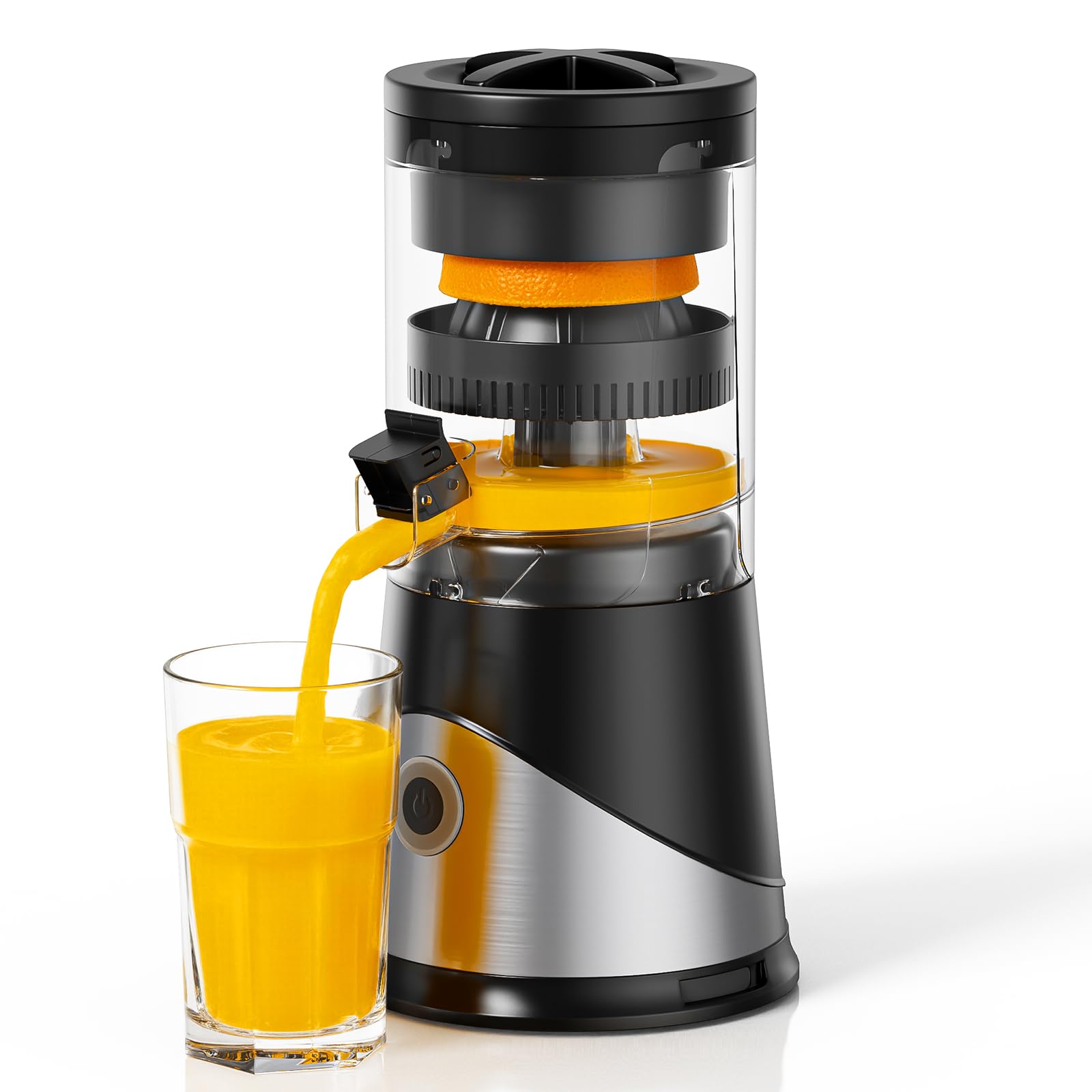 Photo 1 of Electric Citrus Juicer, Hands-Free One-Touch Orange Juice Squeezer, Rechargeable Juicer Machines with Ultra-Powerful Motor for Effortless Juicing, Countertop Small Kitchen Appliance for Orange, Lemon