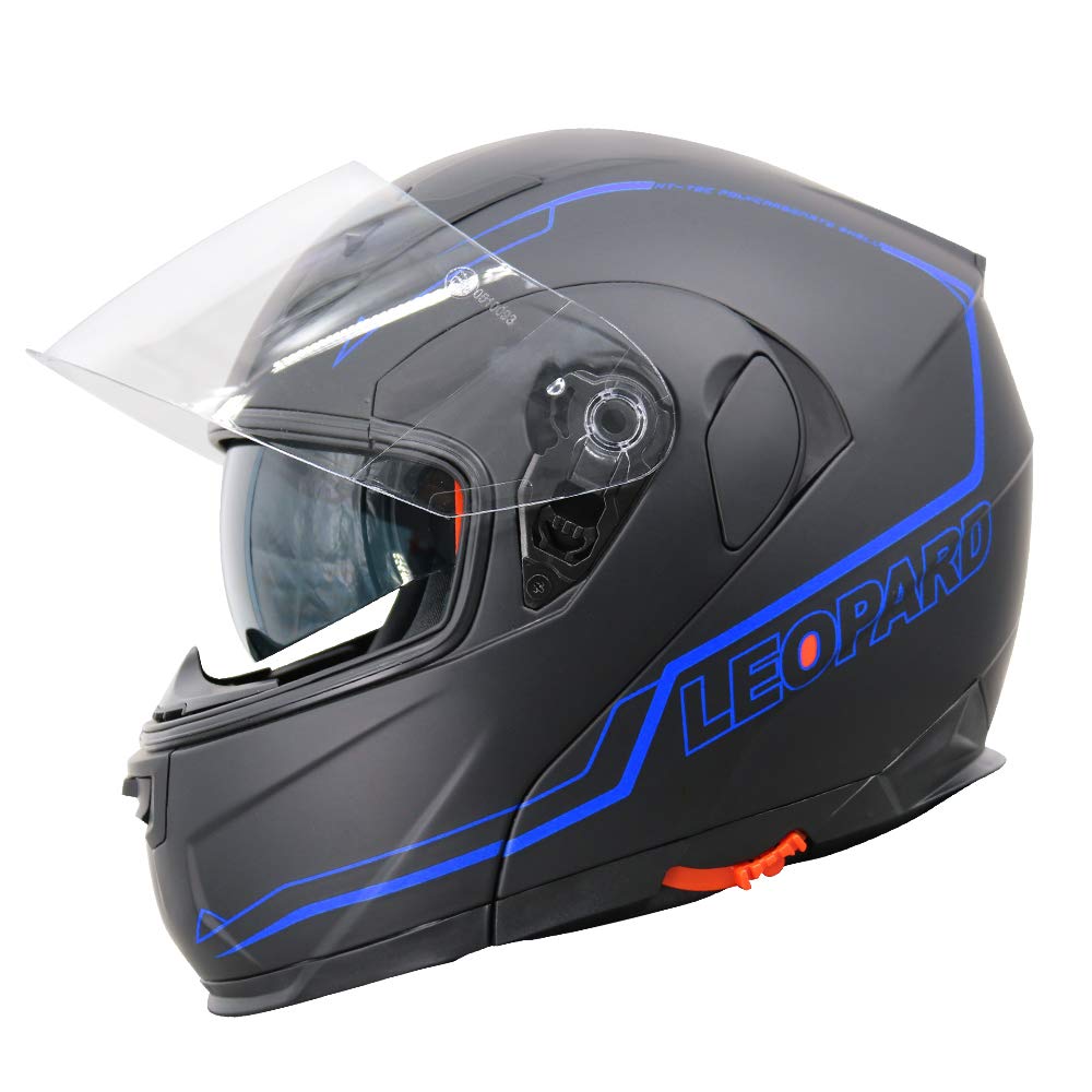 Casco Integrale Moto Uomo/Donna Omologato ECE: Doppia Visiera, Fodera Rimovibile, ABS, Taglie Da S A XL