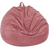 SANMADROLA Stuffed Animal Storage Bean Bag Chair Cover (No Beans) for Kids and Adults.Soft Premium Corduroy Stuffable Beanbag