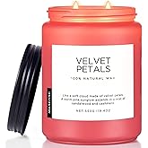 M&SENSE Sandalwood Rose Scented Candle Large Candles for Home, 110 Hour Long Lasting Natural Soy Wax 19.4oz Luxury Floral Scented Candle for Valentine's Day Birthday Gifts