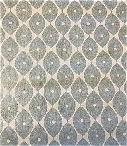 linen702 Vinyl Pvc Tablecloth 54 inch Round (137cm) Morrocan Grey. To fit up to a 4 Seater Size table, Wipe Clean, Textile Backed Plastic Circular Table Cloth (247)