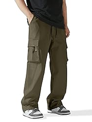 PLEPAN Mens Sweatpants Drawstring Elastic Waist