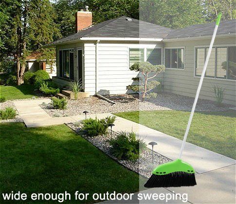 Long handle Broom Power Corner Large Angle Broom Use for Indoors or Outdoors Easy for Brooming, Sweeping, Cleaning, Housekeeping