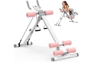 DERACY Ab Workout Machine Adjustable Ab Trainer Abdominal Trainer for Home Gym Foldable Ab Crunch Machine for Core 440 LBS