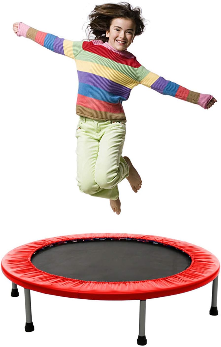 Mini Rebounder Trampoline - Exercise Fitness Trampoline for Adults and Kids with Safety Pad, Max Load 220lbs