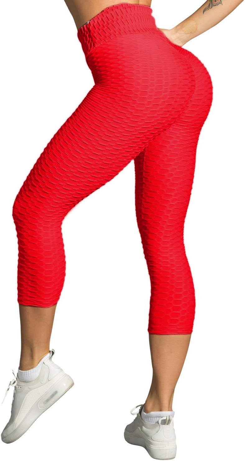 HISMIS Womens Butt Lifting High Waist Yoga Pants Tummy Control Leggings Tight