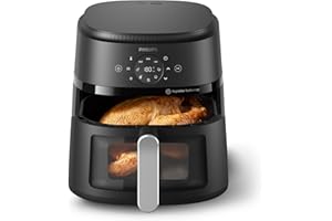 Philips Air Fryer 2000 Series - 13-in-1 functions, 6.2L, Compact Design with Cooking Window, Black, (NA231/00)