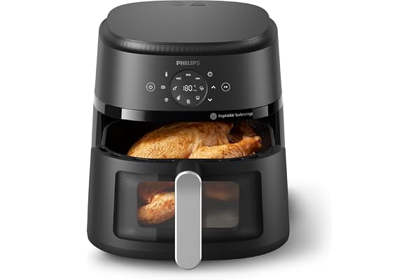 Philips Air Fryer 2000 Series - 13-in-1 functions, 6.2L, Compact Design with Cooking Window, Black, (NA231/00)