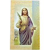 William J. Hirten Deluxe Catholic Holy Card with Traditional Prayers (Saint Lucy)