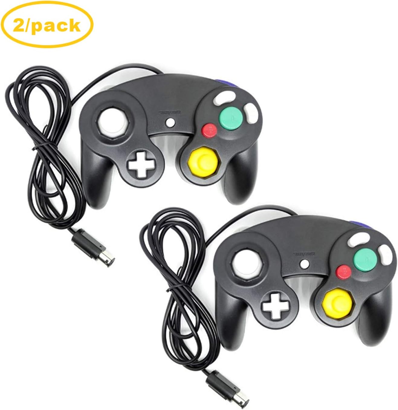 Gamepad, Classic Wired Controllers Compatible (Black) (2 Pack)
