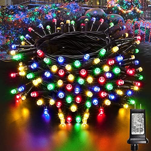 Lyhope Christmas Lights, Low Voltage 66ft 200 LED Christmas Lights