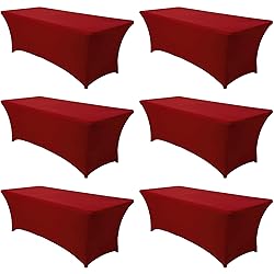 Obstal 6 Pack Stretch Spandex Table Covers for 8