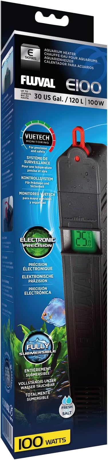 Fluval E Advanced Electronic Heater 100 W Aquarium Heater