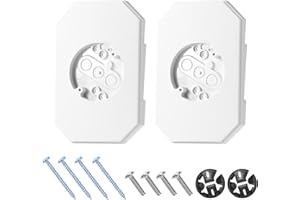 ZIYIZE 2 Pack Vinyl Siding Mounting Blocks, 8141DBL Vinyl Siding Light Mounting Block with Built-in Electrical Box, Outdoor Mounting Plate kit for 1/2 inch Double