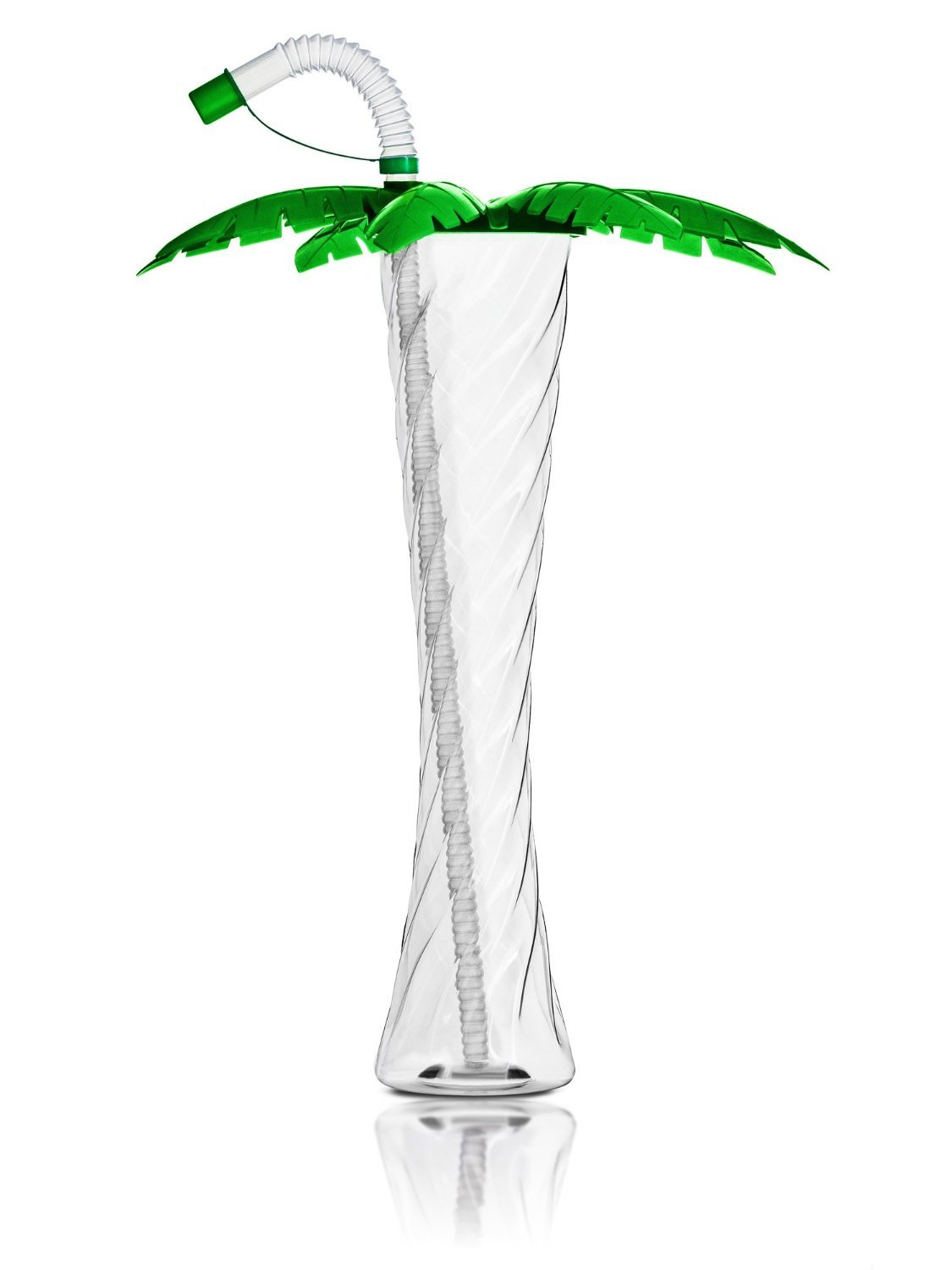 PALM TREE SLUSH CUPS DRINKS SHAKES SLUSHY SMOOTHIES KIDS PARTY (YELLOW