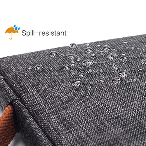 KIZUNA Laptop Sleeve 13.3 Inch Water-Resistant Computer Case Hand Bag for 13" MacBook Air/13.5" Surface Book 2/14" Lenovo ThinkPad X1 Carbon/Flex 14|6/HP EliteBook 840 G5/Huawei MateBook D/ASUS,Brown - Thumbnail 4