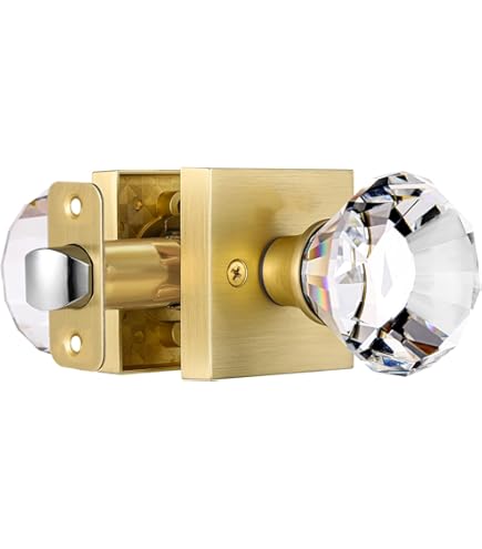 New York Style Door Set With Waldorf Crystal Glass Door Knobs | House Of Antique Hardware