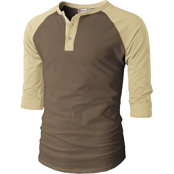 KNQR Mens Casual Raglan 3/4 Sleeve Vintage Active Sports Running
