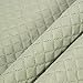 HollyHOME Luxury Checkered Super Soft Solid Single Pinsonic Quilted Bed Quilt Bedspread Bed Cover, Sage, Full/Queen