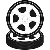 Poqirzan 30PCS Racing Car Paper Plates 9 Inch Race Car Plates Race Car Birthday Party Supplies Car Wheel Plates Food Trays Race Car Party Tableware Car Theme Party Decorations Chips Salad Bread Plate