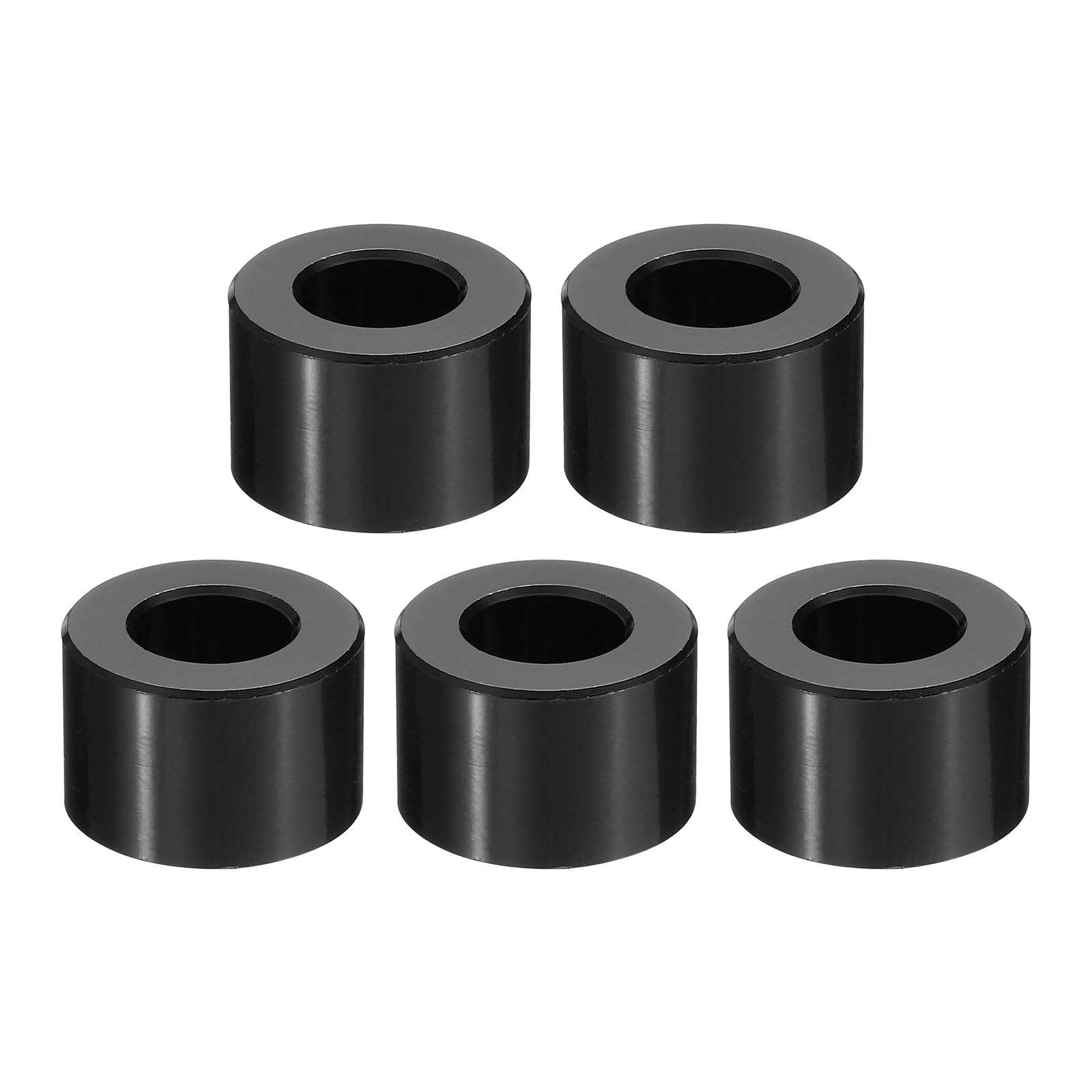 PATIKIL M10 Aluminum Spacers, 5 Pcs Metal Spacer Aluminum M10 x 3/4" OD x 5/8" L Aluminum Spacer Screw Standoff Round for 3/8" or M10 Screw Bolts