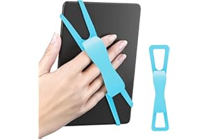 SEPTBEAM Ergonomic Silicone Hand Strap Holder for Kindle and Teblets - Handed Reading, Minimize Drops & Fatigue for Kindle Paperwhite/Kobo/Oasis/E-Book/Mini Teblets/Phone(Blue)